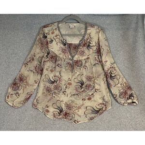 Floral Beige Blouse